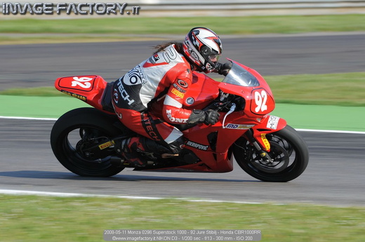 2008-05-11 Monza 0296 Superstock 1000 - 92 Jure Stibilj - Honda CBR1000RR